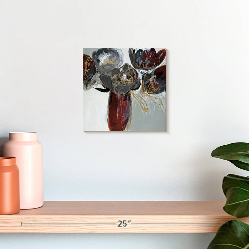 Ruby And Grey, 10" H x 10" W