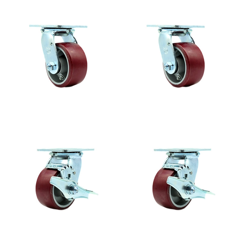 Poly sur roulettes pivotantes en aluminium