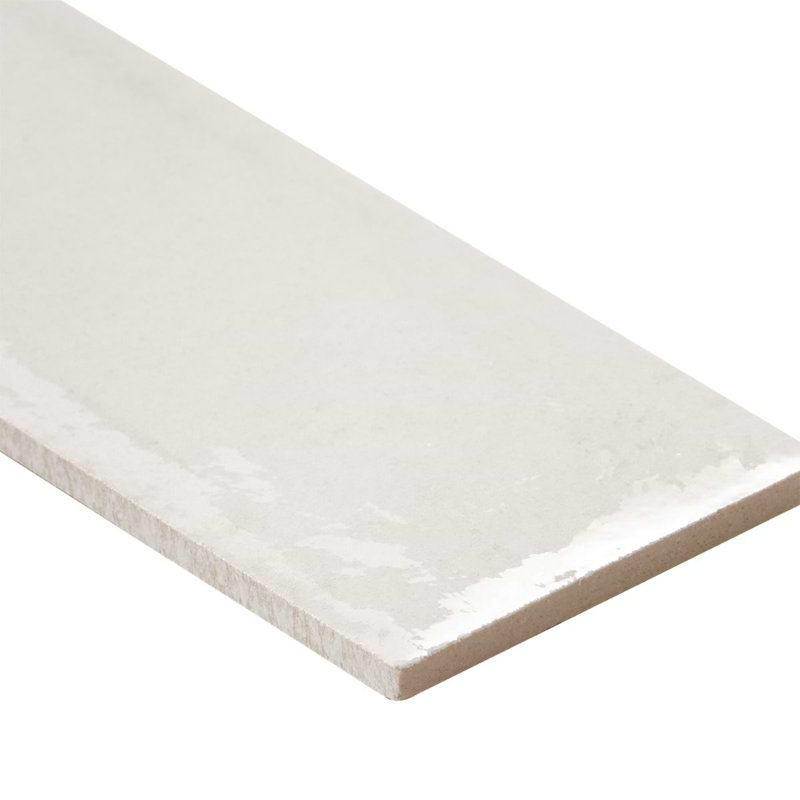 Paint 3x16 Glossy Porcelain Tile, Bianco White