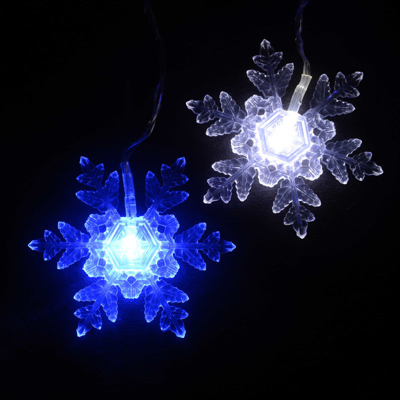 Snowflake Indoor / Outdoor Net Lights, Blue/White