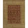 Angora Wool Oriental Area Rug in Red/Light Green