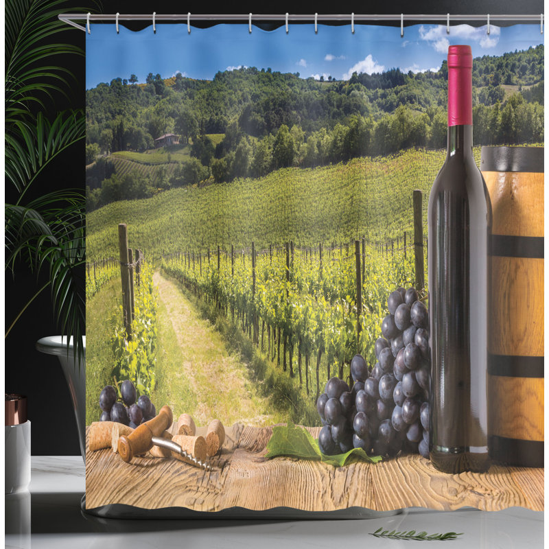 Shower Curtain with Hooks Included, 84"H x 69"W