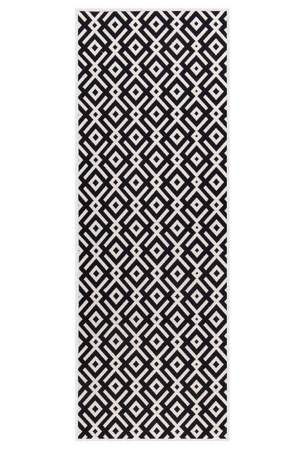 Tapis de cuisine antidérapant Dontrez, Noir