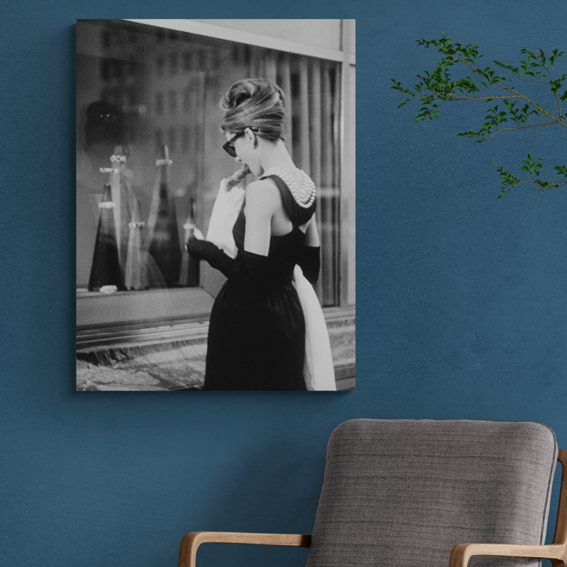 Cuyama Audrey Hepburn - Window Shopping - Breakfast At Tiffany's - Wrapped Canvas Print, 81cm H x 61cm W x 4cm D
