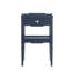 Table de chevet 1 tiroir Foley Midnight Blue avec poignée dorée et tablette inférieure pour plus de rangement-219926724