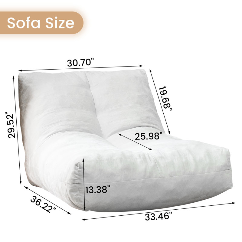 Canapé sans accoudoirs 33,46 po Harpenden, Coton Harpenden blanc