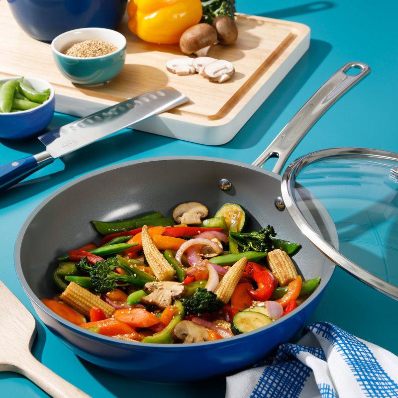 Ensemble de batterie de cuisine 10 pièces, Bleu