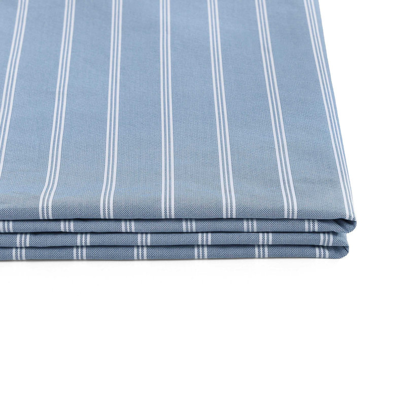 Tommy Hilfiger Printed Percale Cotton Sheet Set, Queen Sheet Set with 2 Pillowcases, Blue Striped