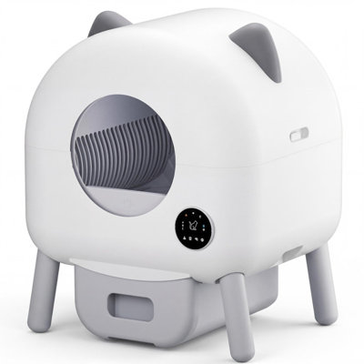 Spacious 72L Self-Cleaning Cat Litter Box with App Control, Quiet Motor & Safety Sensors for Busy Households
