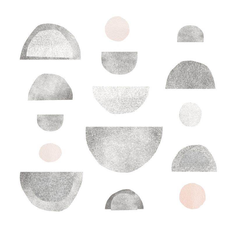 Demi-cercles I, H 20 po x l 20 po x P 1,25 po