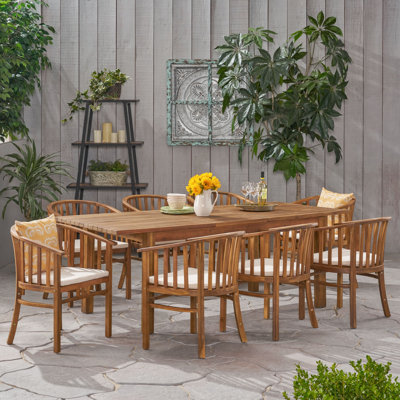 Ensemble repas extensible 9 pièces avec coussins Aracely