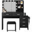 Bureau de coiffeuse avec multiprise-1184163263