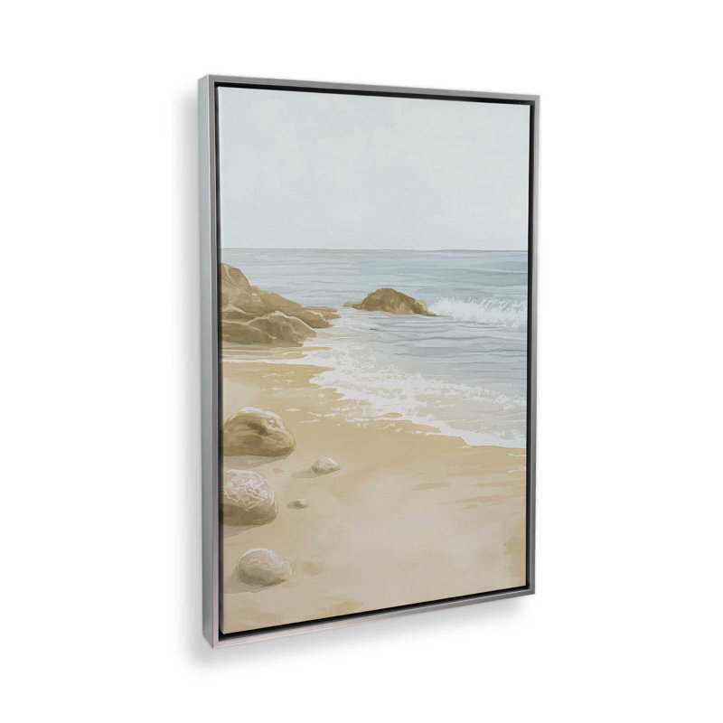 «Soft Shoreline Silence I», reproduction sur toile, Chrome poli, H 18,75 po x l 12,75 po