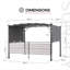 Fabric Whirlpool Pergola TITOV - 270cm x 300cm, grey