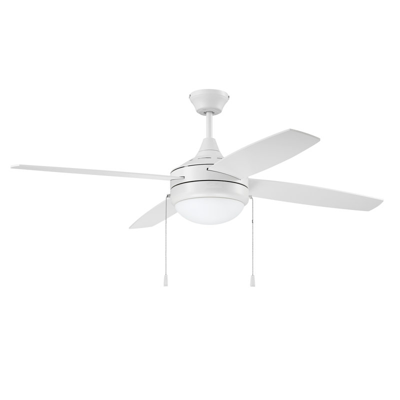 Phaze Energy Star 4 Blade 52'' Ceiling Fan with Light Kit, White