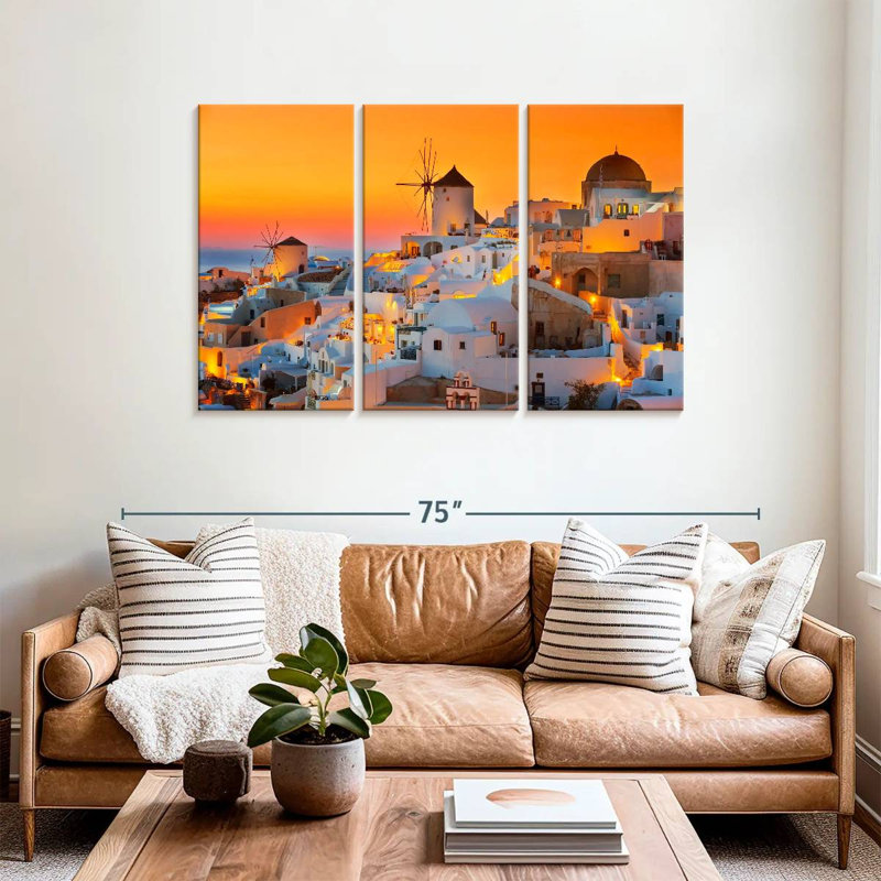 Sebbie Oia Sunset, 36" H x 57" W