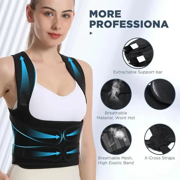 Heavy Duty Back Pain Relief Belt - Provides Spinal Support for Sedentary Jobs, Driving & Workouts