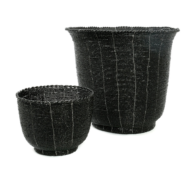 Bazar Bizar Wicker Basket, Black