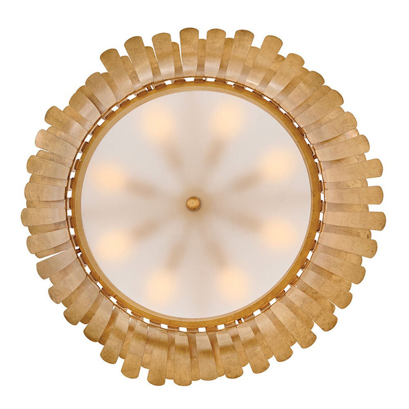 Reina 8 - Light Steel Chandelier, Distressed Brass