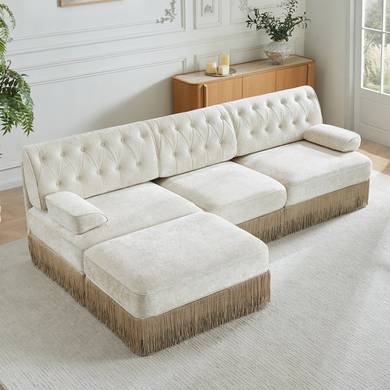 Canapé Chesterfield, Beige
