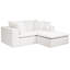 Canapé modulaire rembourré en velours côtelé 78,8 po x 68,9 po 78,8 x 68,9 po, blanc, sans assemblage, pour la maison