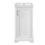Ensemble de meuble-lavabo sur pied 16 po avec lavabo en céramique, ensemble de meuble-lavabo simple autoportant avec porte à fermeture douce et tablette réglable