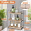Waterproof 3-Tier 42 x 33 x 18 cm Bathroom Organiser Countertop, Wooden Countertop Storage with Metal Frame