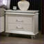 Table de chevet 2 tiroirs Pearl White