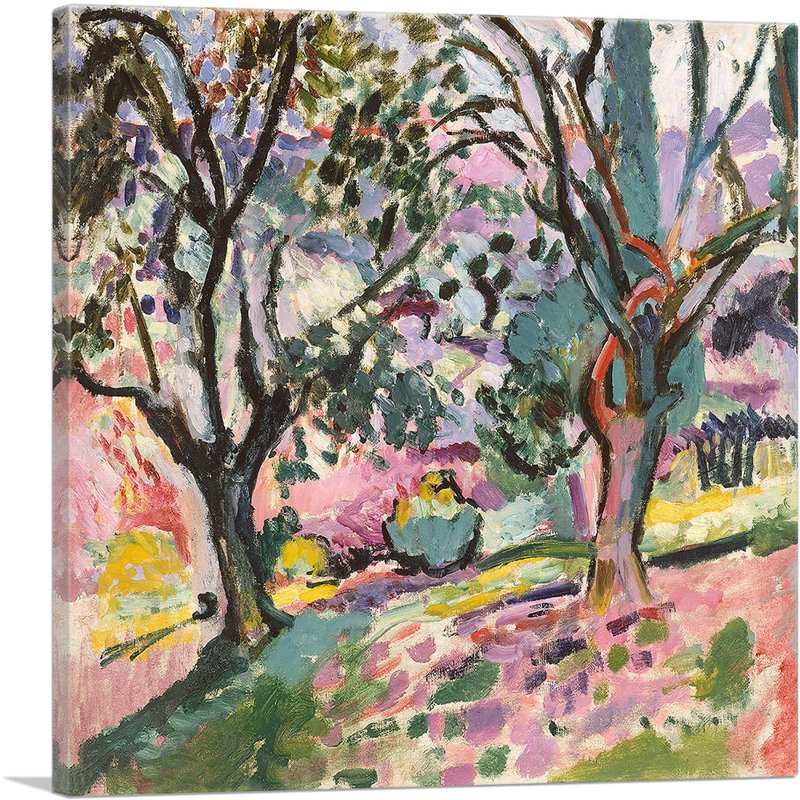 «Landscape at Collioure 1905» par Henri Matisse, reproduction d'art sur toile tendue, H 18 po x l 18 po x P 0,75 po