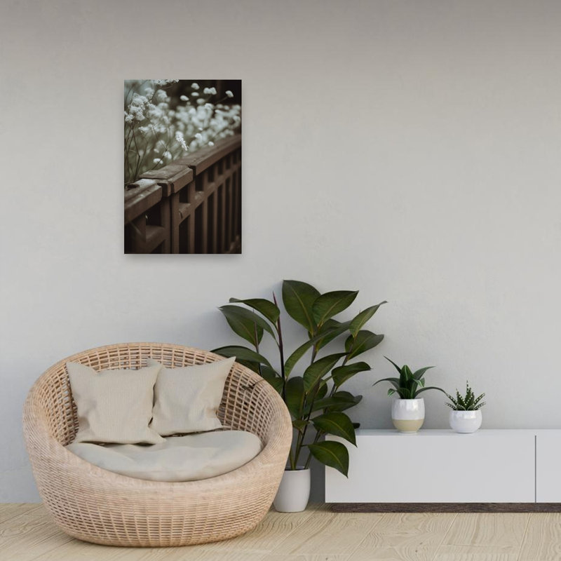 Whispers Of Serenity Rustic Tranquil Vintage Nature Architecture Wall Art Print by Treechild - Wrapped Canvas Print
