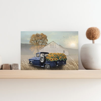 Sunflower Harvest 1 Piece Wrapped Canvas Wall Art