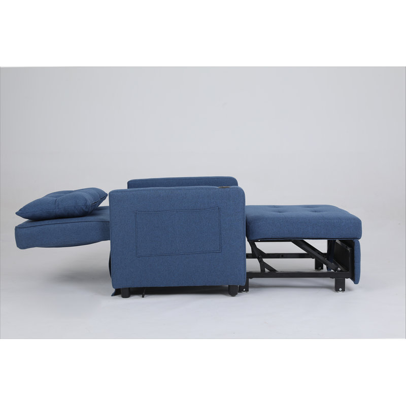 Canapé-lit convertible 3 en 1 Sleeper Chair, Bleu