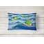  Frogs Swimming Fabric Indoor/Outdoor Throw Pillow