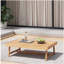 Table basse de patio rectangulaire en bois d'acacia, teck