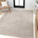 Wolcott Modern Minimalist Pinstripe High-Low Cream/Silver Rug