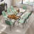 Extendable Dining Table Set with Velvet Chairs-1215318713-1208548446-1208548435
