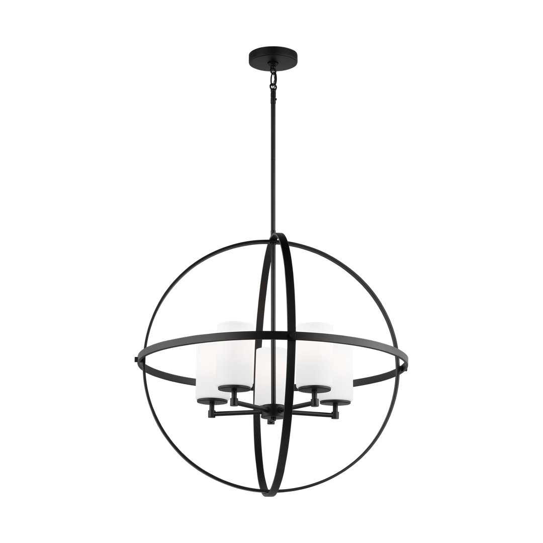 Evenson 5 - Light Dimmable Globe Chandelier Willa Arlo™ Interiors Bulb 