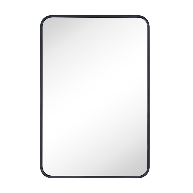 Miroir de salle de bain Aria, Noir mat, 36 po x 24 po