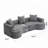 Chenille Fabric Curved Sofa Couch