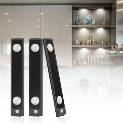Lepotec Under Cabinet Lights - Capteur de mouvement sans fil à DEL, rechargeable, projecteur pour la cuisine et le couloir