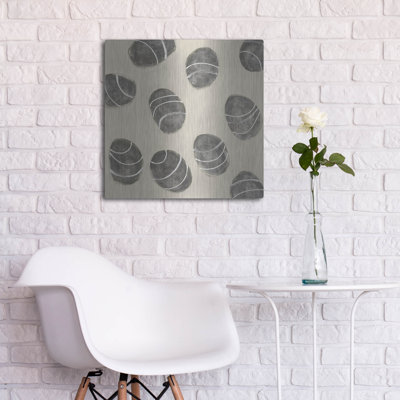 Luxe Metal Art 'Contoured Stones 4'  by Michael Willett Metal Wall Art, 24" x 24"