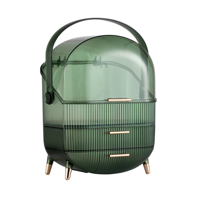 Ansonia Plastic Makeup Organiser, Transparent Green