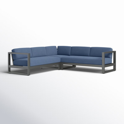 Georgie Patio Sectional with Sunbrella Cushions by Joss & Main