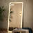 LED Lighted Full Length Mirror with Stand Rectangle LED Wall Mirror-1987827615