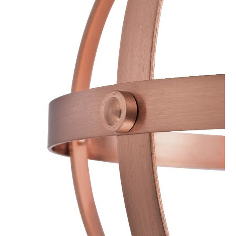 Luminaire suspendu sphère 1 lumière Genna, Cuivre lavé
