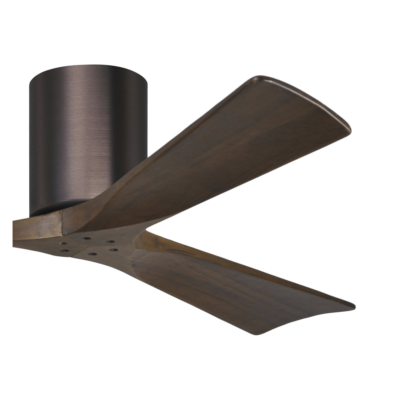 Olivier 3 Blade Ceiling Fan, Brushed Bronze, Walnut Tone, 52"