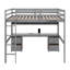 Lit mezzanine double avec bureau, armoires, tiroirs et station de charge-1284724580
