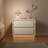 Modern 2-drawer Matte White Nightstand With Led & Wireless Charging
