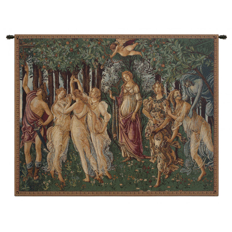 Italian Loom Woven Cotton Blend Wall Hanging, 24" H x 34" W