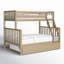 Brubaker Single Over Double Solid Wood Bunk Bed with Trundle Bed-595370658-566311806